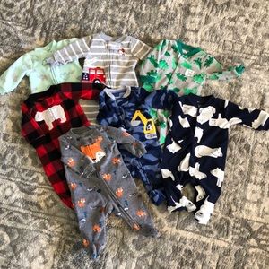 Infant boy fleece sleepers